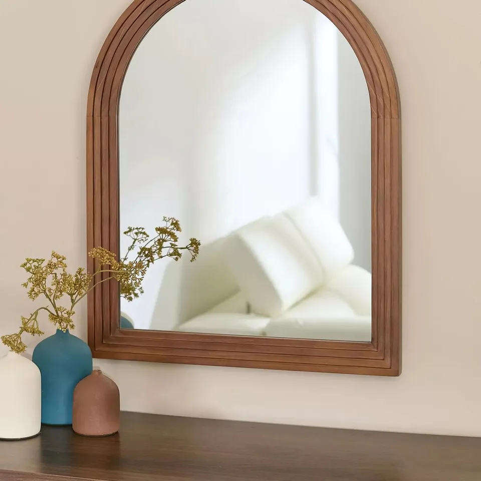 ARCHED RIBBED WALL MIRROR