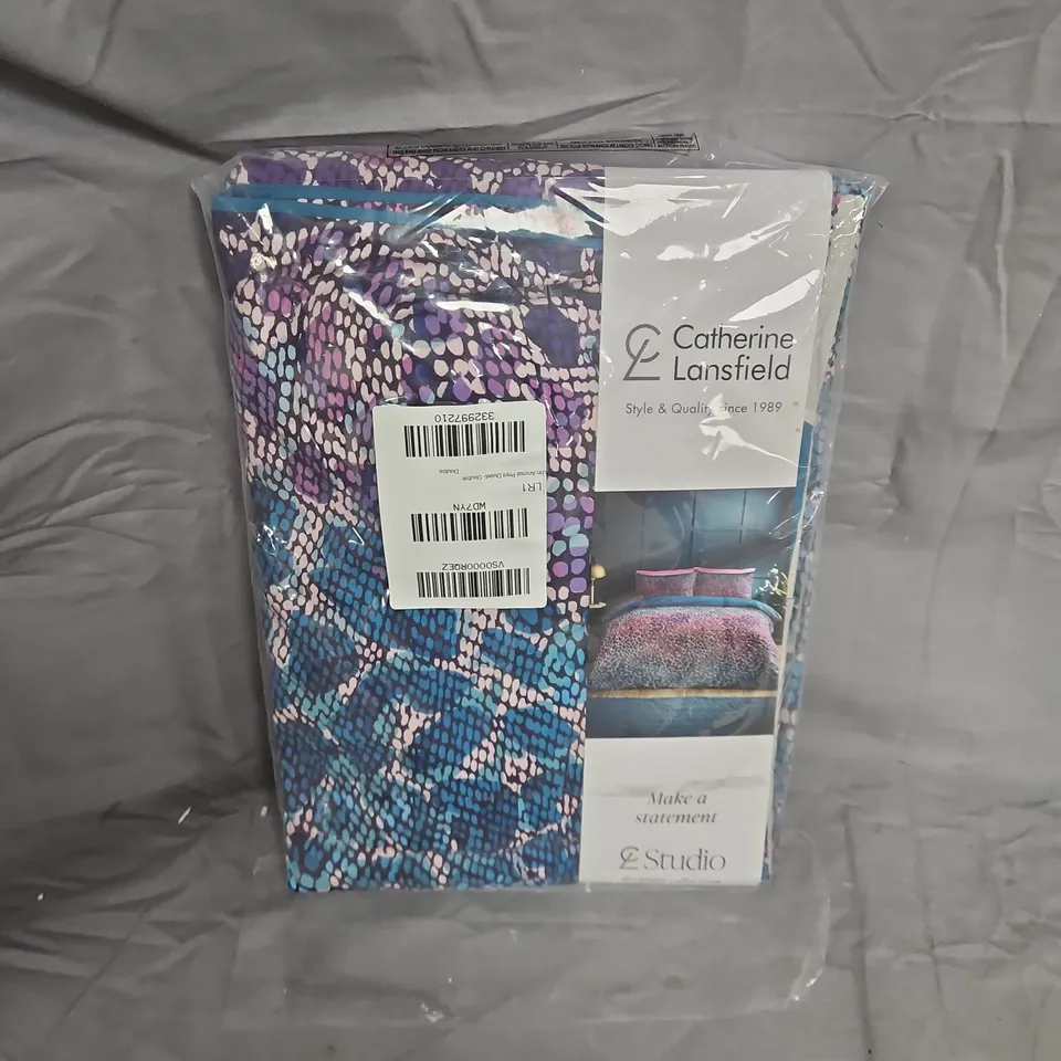 CATHERINE LANSFIELD DUVET COVER SET – SATIN ANIMAL PRINT, DOUBLE