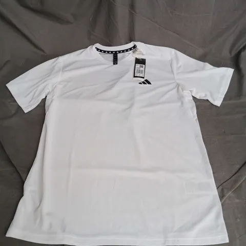 ADIDAS TRAINING ESSENTIAL BASE TEE IN WHITE SIZE M