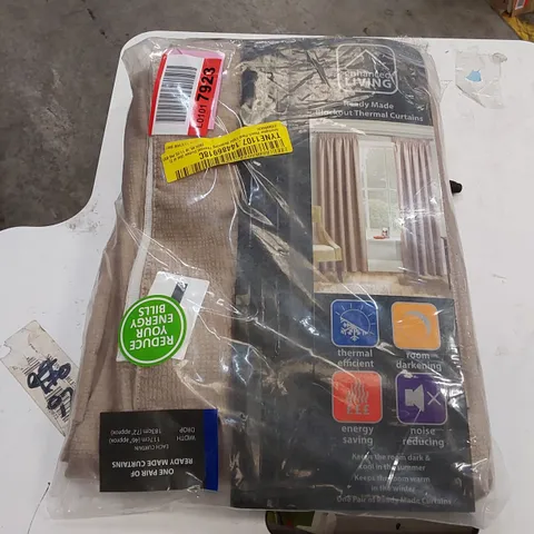 BAGGED ARMINGTON PENCIL PLEAT LIGHT REDUCING THERMAL CURTAINS - SET OF 2 // 117 X 183CM (1 ITEM)