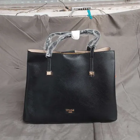 DUNE LONDON DORIEO LARGE UNLINED TOTE IN BLACK SYNTHETIC