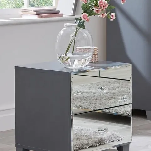 NEW BELLAGIO 2 DRAWER BEDSIDE CHEST