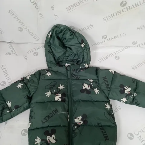MICKEY MOUSE PADDED BUBBLE COAT SIZE 12-18M