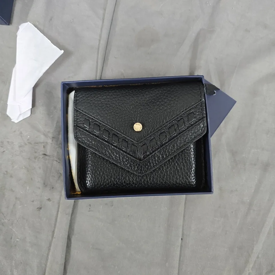 PAUL COSTELLOE DRESSAGE BLACK PEBBLED LEATHER WALLET