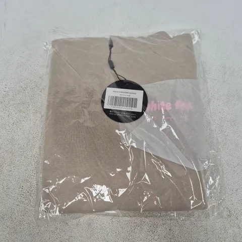 BAGGED WHITE FOX BOUTIQUE ERA 8 OVERSIZED HOODIE IN MOONCAKE - XXS/XS