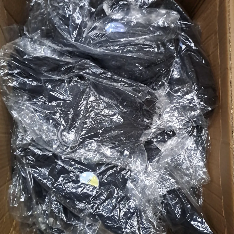 BOX OF APPROX 30 ASSORTED PLAIN BLACK CAMI SETS - COLLECTION ONLY - SIZES VARY 