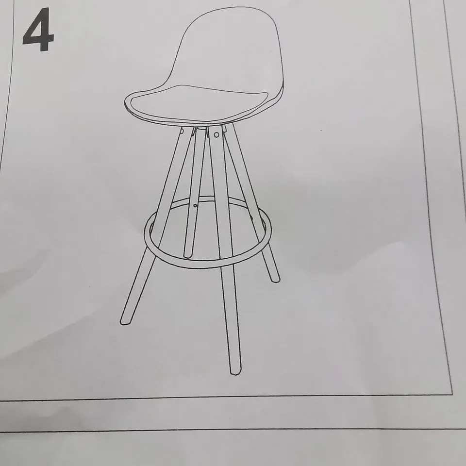 BOXED BARGAINA RETRO BARCELONA BAR STOOL RED