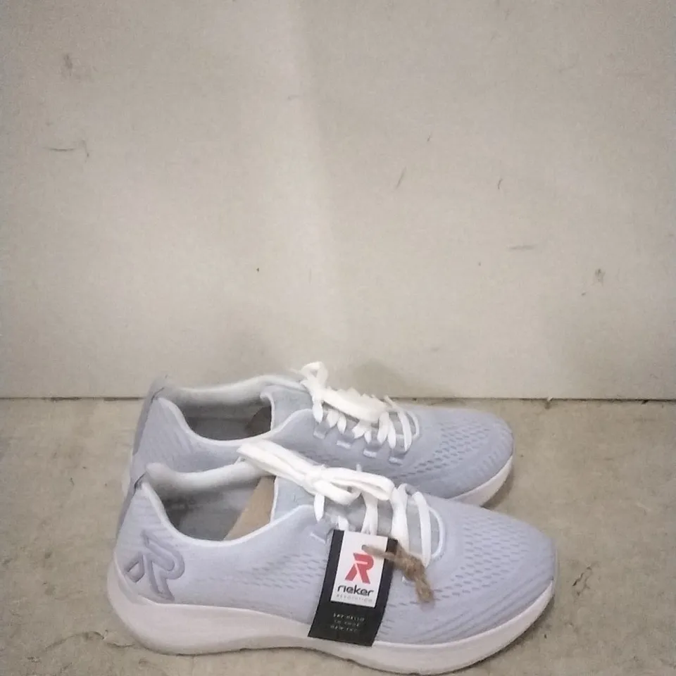 BOXED RIEKER EV0 LACE WOMENS TRAINERS UK:4 COLOUR: LIGHT BLUE 
