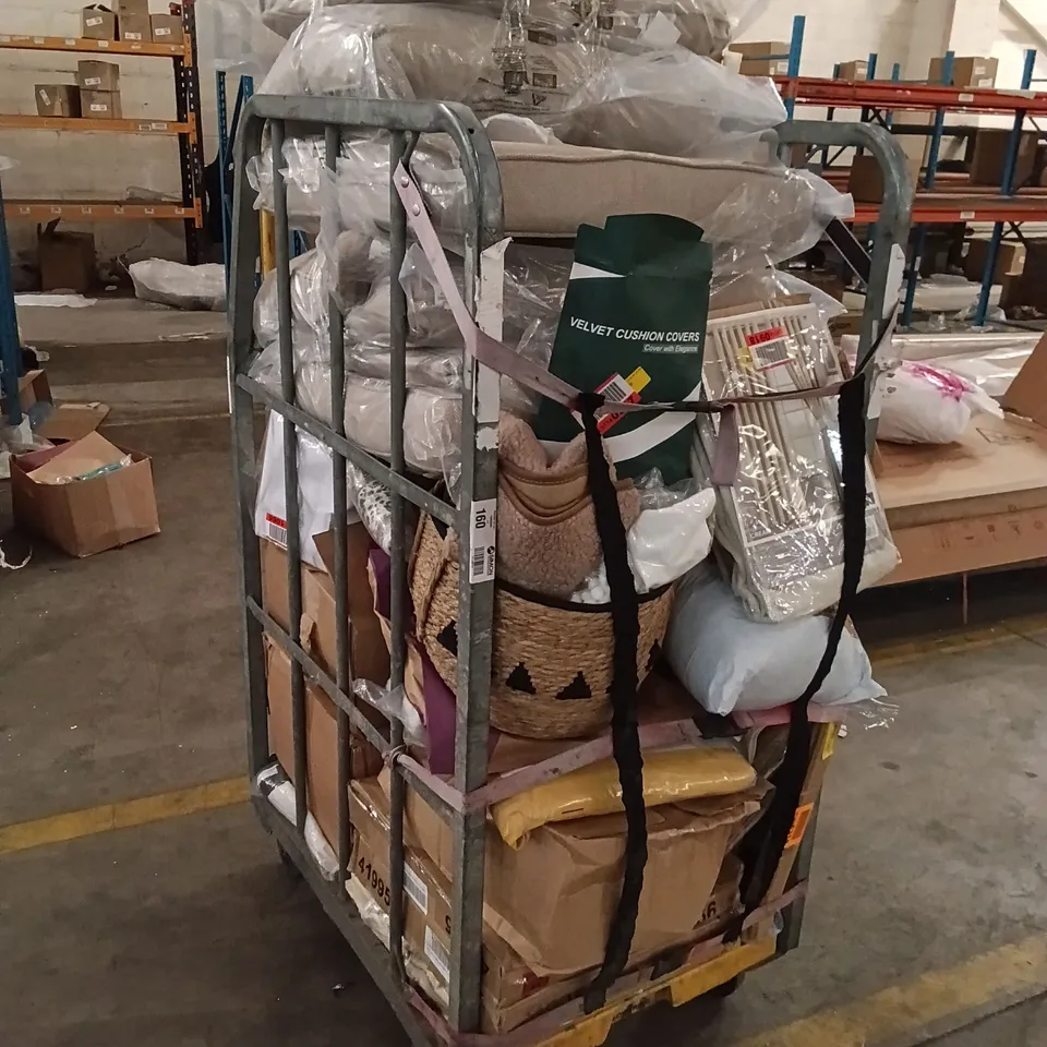 CAGE OF ASSORTED HOUSEHOLD GOODS AND ITEMS - CAGE NOT INCLUDED