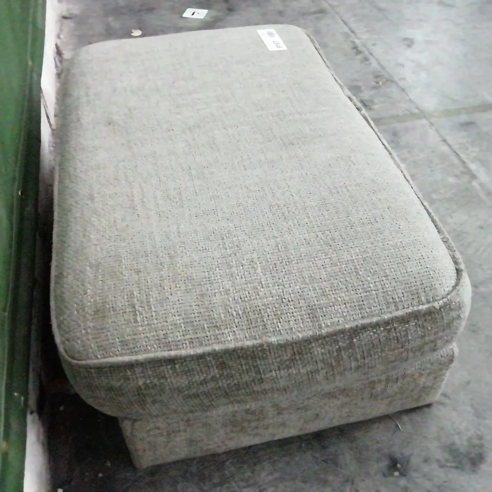 DESIGNER GREY FABRIC SOFOLOGY CANTERBURY FOOTSTOOL