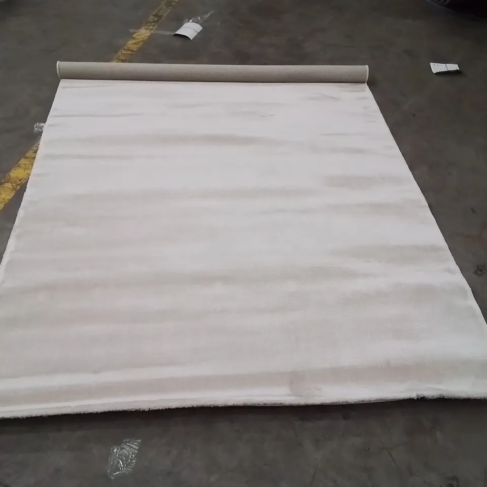 TIFFANY SMOOTH LOW PILE PLA8N CREAM RUG230X160CM