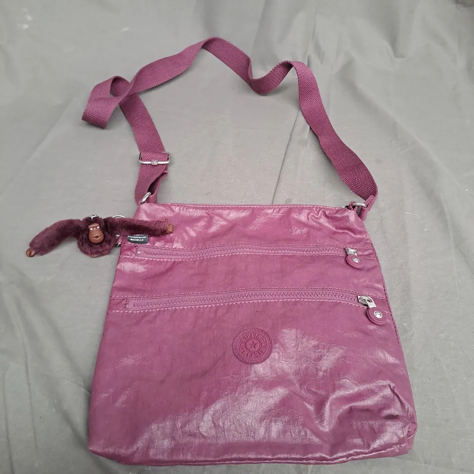 KIPLING PURPLE ZIP POUCH BAG