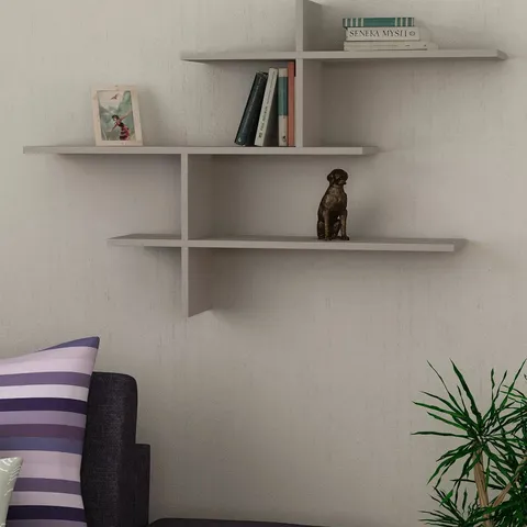 DECORTIE LEO WALL SHELF IN WHITE - COLLECTION ONLY