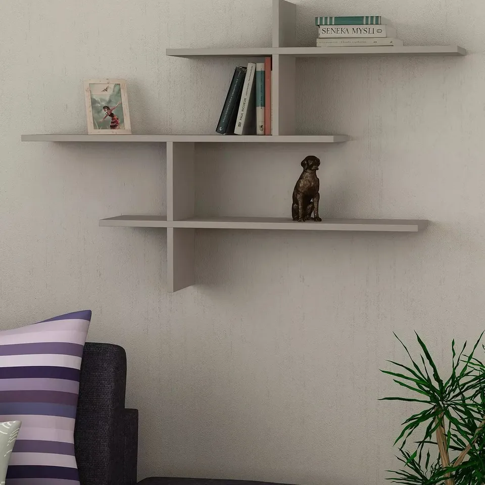 DECORTIE LEO WALL SHELF IN WHITE - COLLECTION ONLY
