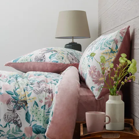 COZEE HOME BUTTERFLY FLORAL PRINT DUVET SET