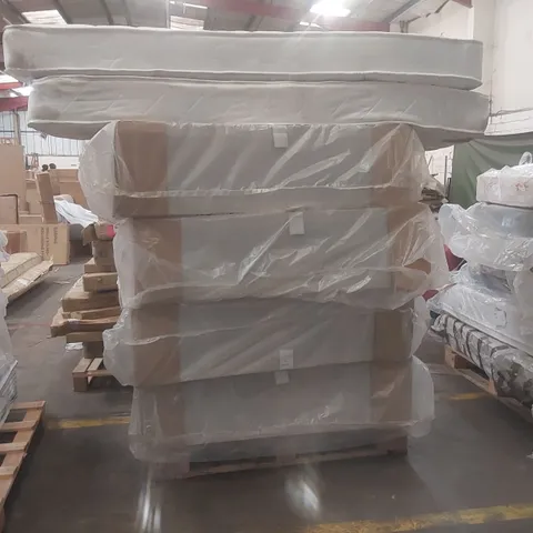 PALLET CONTAINING APPROXIMATELY 4x DIVAN BASE PARTS, 2x MATTRESSES