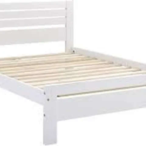 BOXED TOLEDO WHITE 4'6" DOUBLE BED FRAME (2 BOXES)