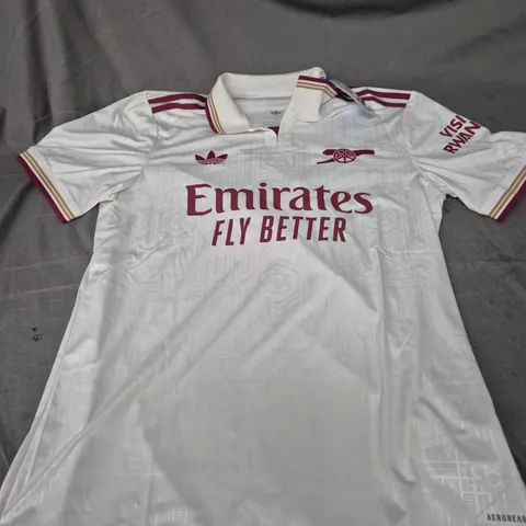 ARSENAL FC AWAY SHIRT – ADIDAS, EMIRATES FLY BETTER, UK L