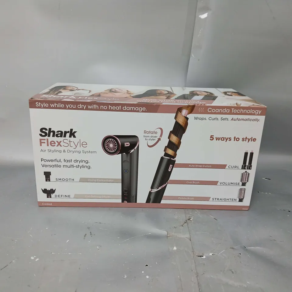 BOXED SHARK FLEXSTYLE HAIR STYLER AND DRYER 