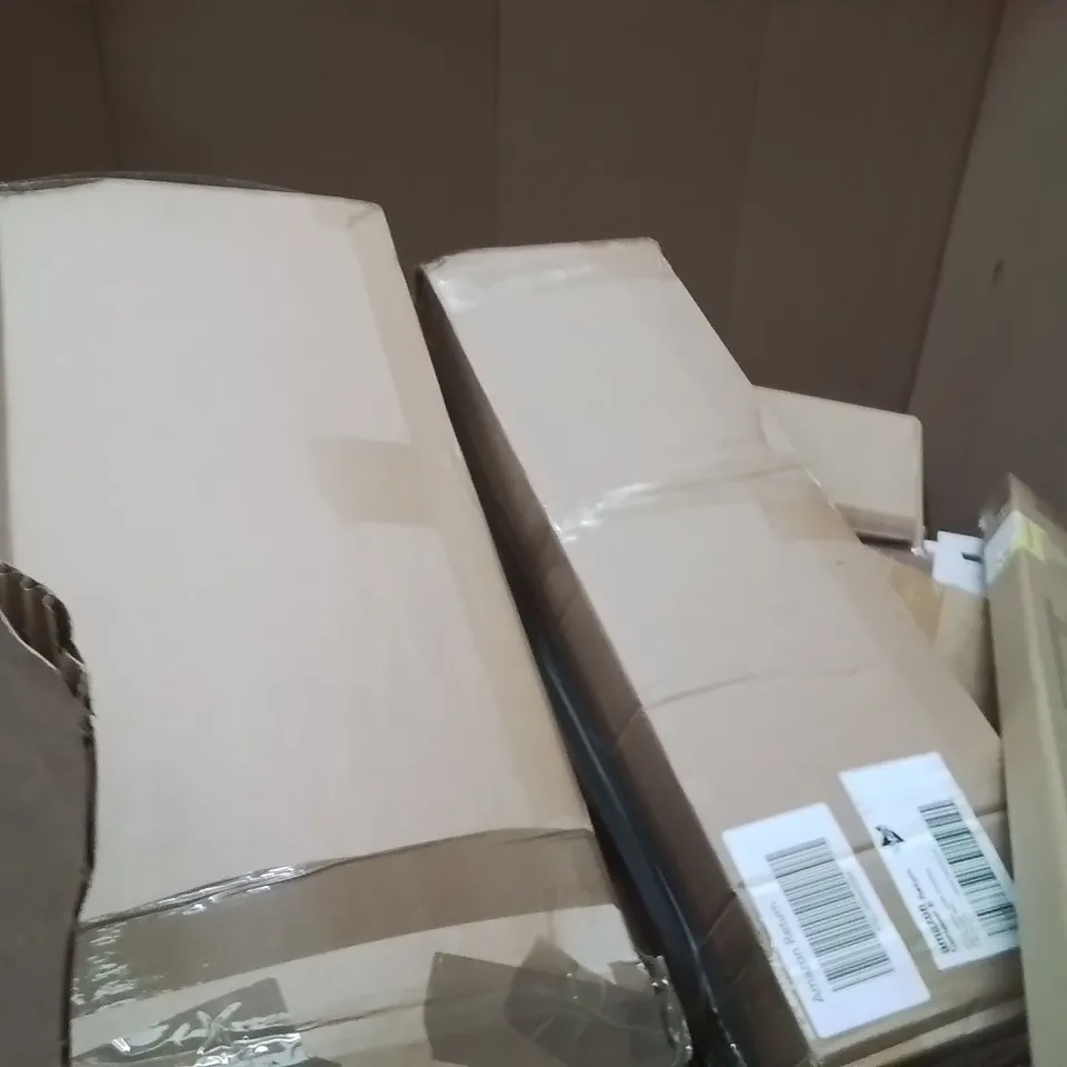 PALLET OF ASSORTED HOUSEHOLD GOODS AND PRODUCTS TO INCLUDE;TOILET SEAT,SPORTS RACKET,PICTURE FRAME