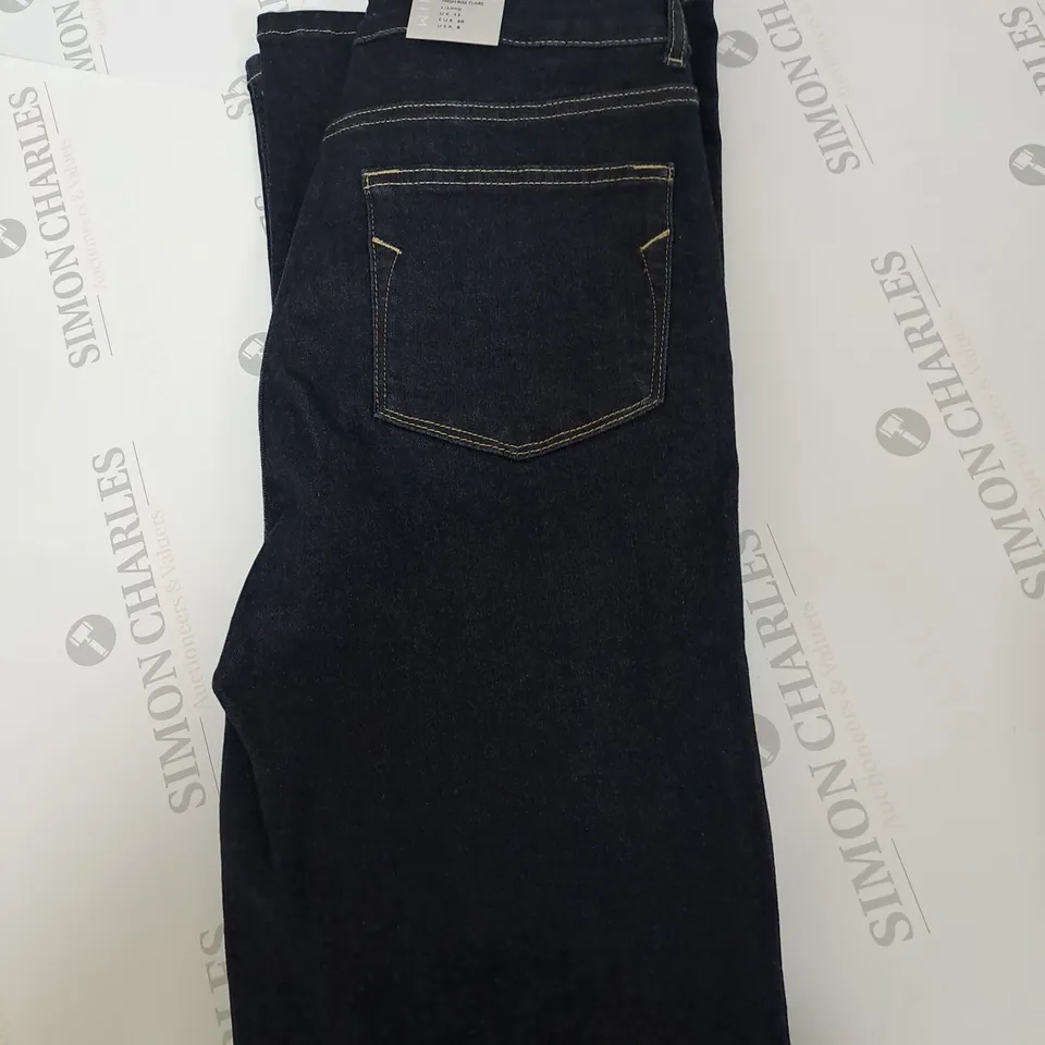 MINT VELVET DENIM HIGH RISE FLARE JEANS SIZE 12