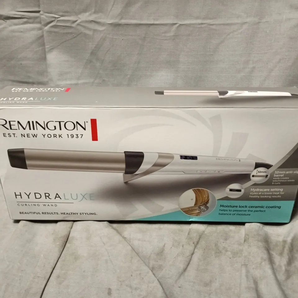 BOXED REMINGTON HYDRALUXE CURLING WAND