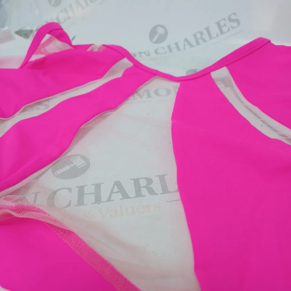 HOT PINK ONE STRAP SWIMSUIT