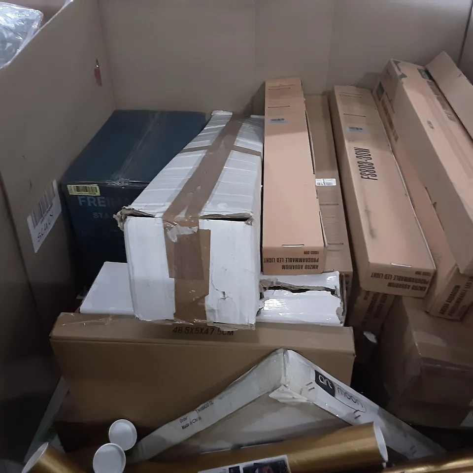 LARGE PALLET OF ASSORTED HOMEWARE ITEMS TO INCLUDE AQUARIUM LIGHTS, MAPS, DISH DRAINERS ETC