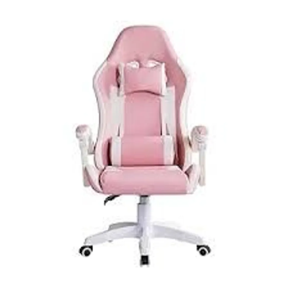 BOXED ARES PC & RACING GAMING CHAIR PINK/WHITE