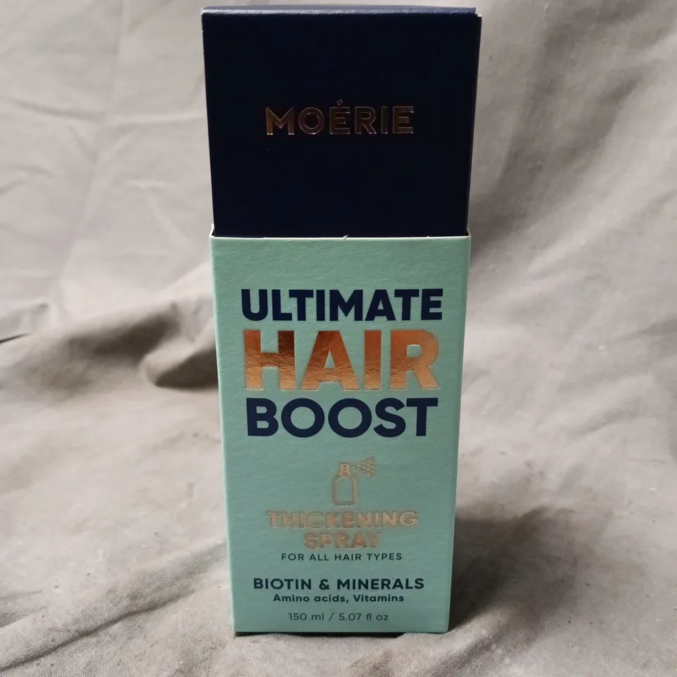 BOXED AND SEALED MOERIE ULTIMATE HAIR BOOST THICKENING SHAMPOO (150ML)