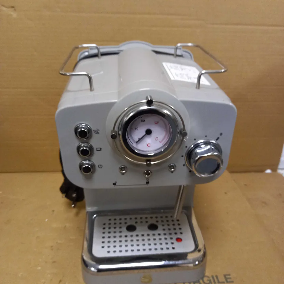 SWAN RETRO PUMP ESPRESSO COFFEE MACHINE - GREY