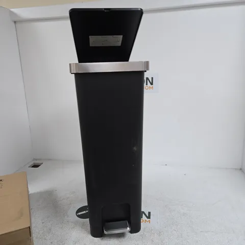 EKO PEDAL BIN – BLACK, TALL, WITH FOOT PEDAL