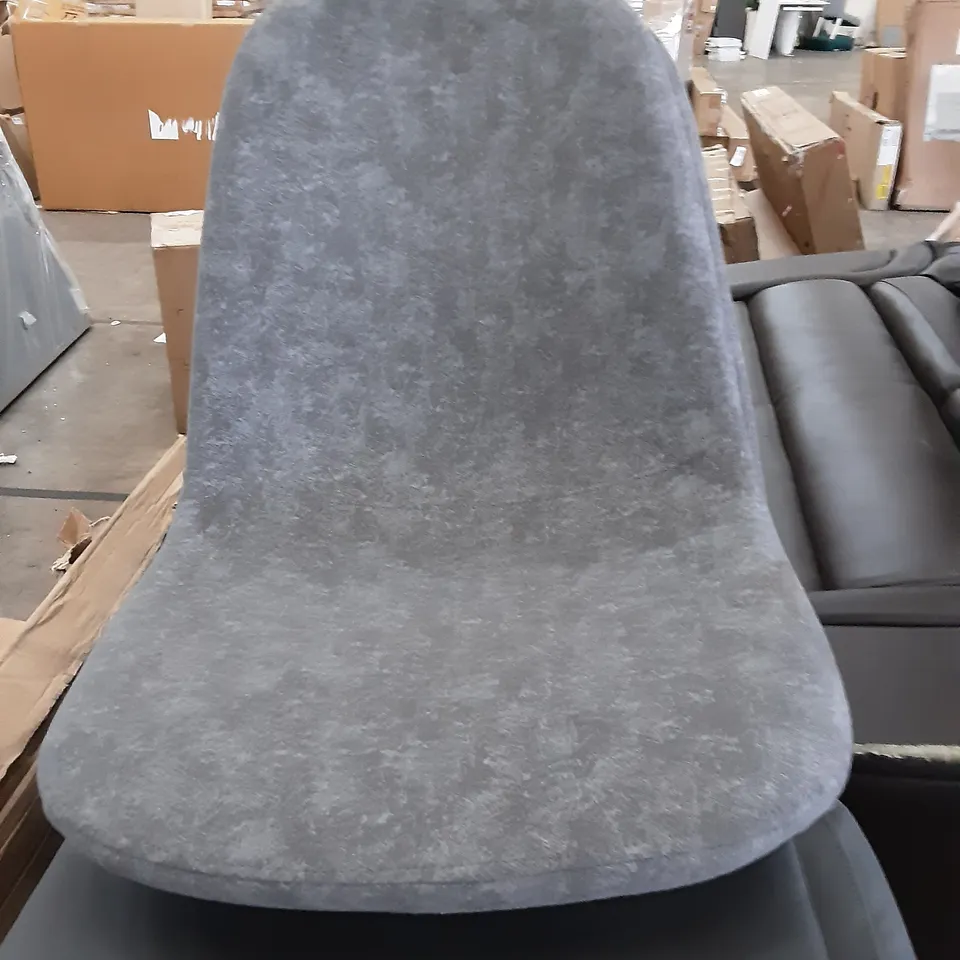 SET OF 2 GREY CHAIRS , NO LEGS 