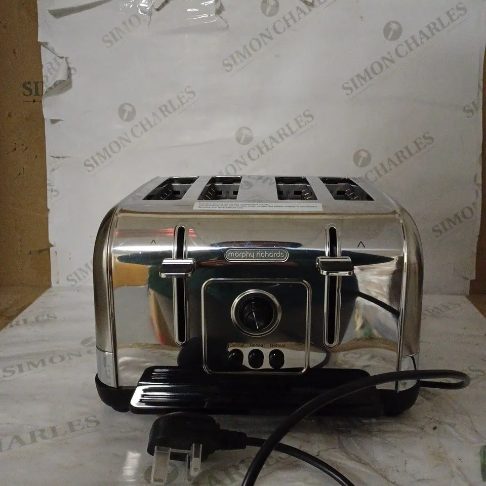 MORPHY RICHARDS 240130 VENTURE 4 SLICE TOASTER BRUSHED STAINLESS STEEL