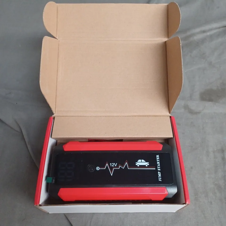 KOPUO PORTABLE 12V CAR JUMP STARTER – RED/BLACK 