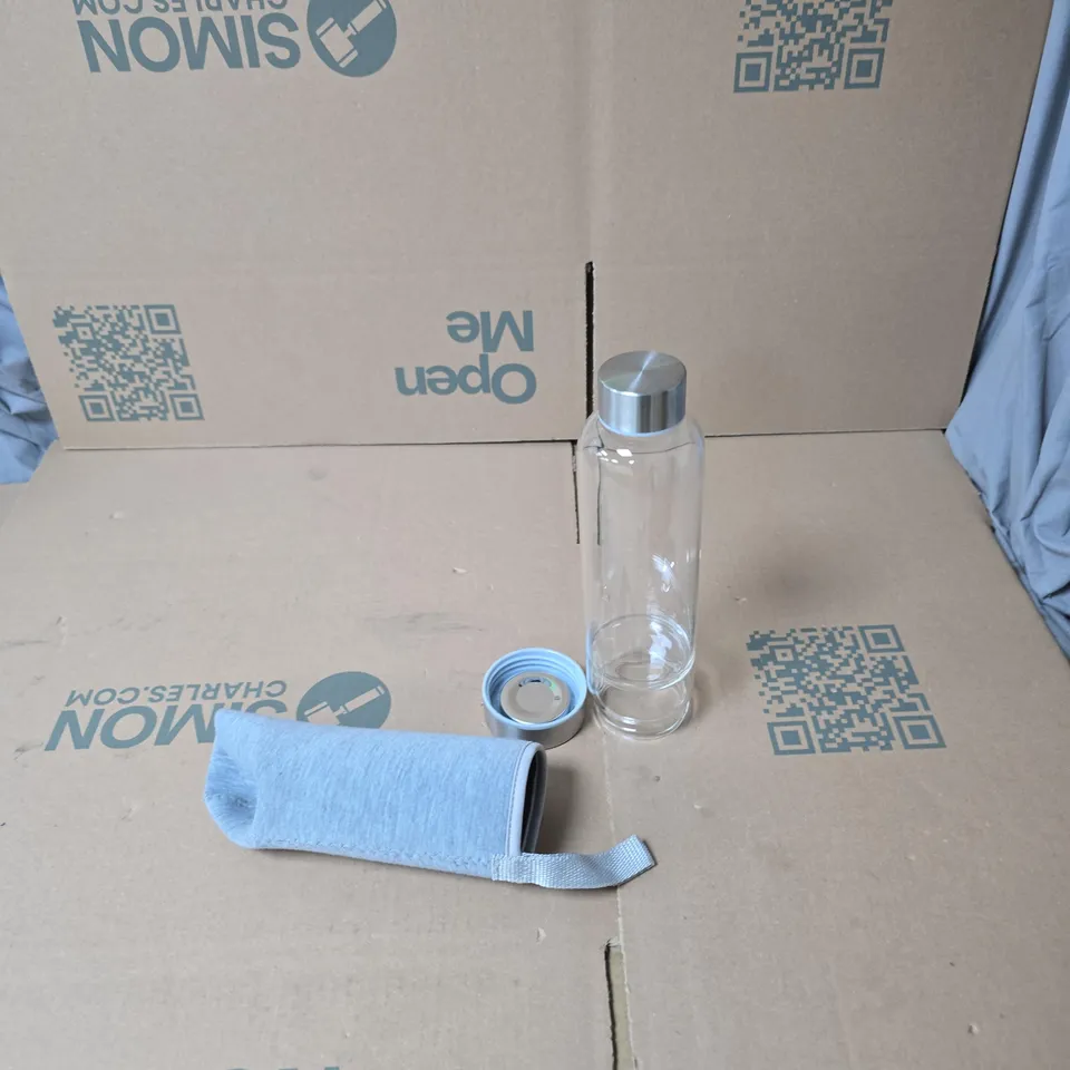 NAVARIS GLASS BOTTLE WITH SMALL COMPARTMENT ON UNDERSIDE