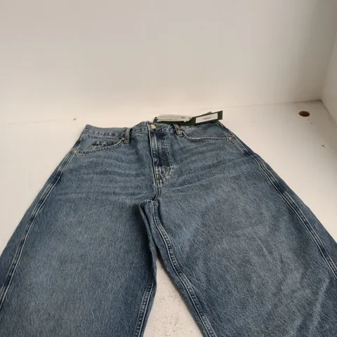 HOLLAND COOPER BARREL LEG JEANS – VINTAGE DENIM, UK 14 SHORT (14S)