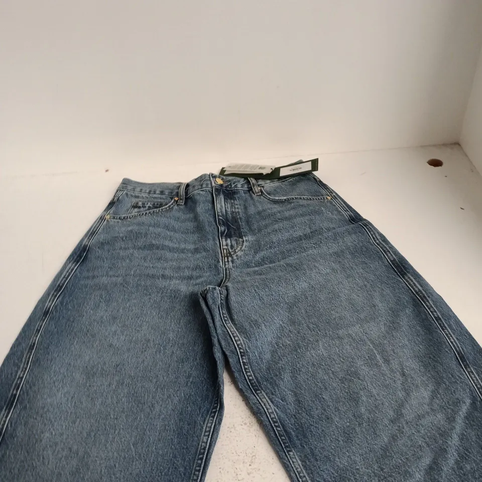 HOLLAND COOPER BARREL LEG JEANS – VINTAGE DENIM, UK 14 SHORT (14S)