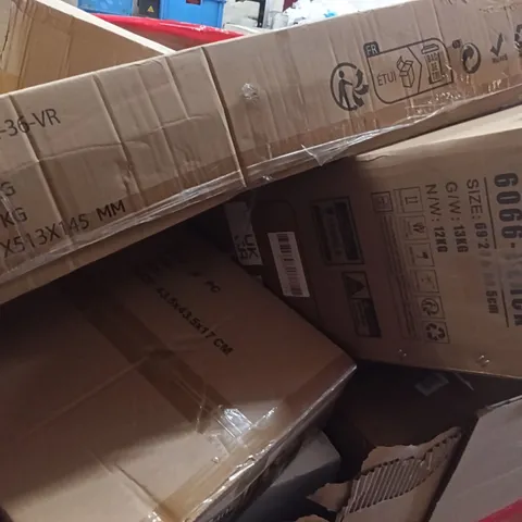 PALLET OF ASSORTED HOUSEHOLD GOODS AND PRODUCTS TO INCLUDE; OFFICE CHAIR, RETRACTABLE SAFETY GATE