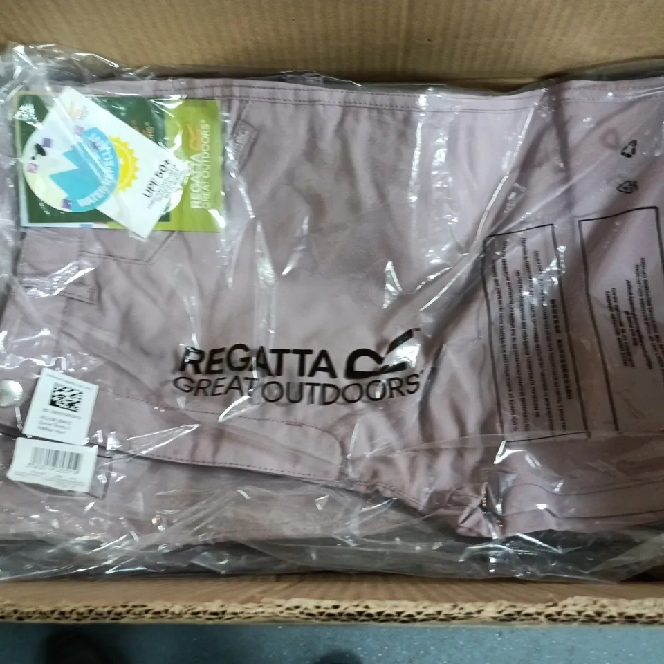 APPROXIMATELY 23 BRAND NEW REGATTA KIDS SOCCER SHORTS II IN HEATHER - 14YRS