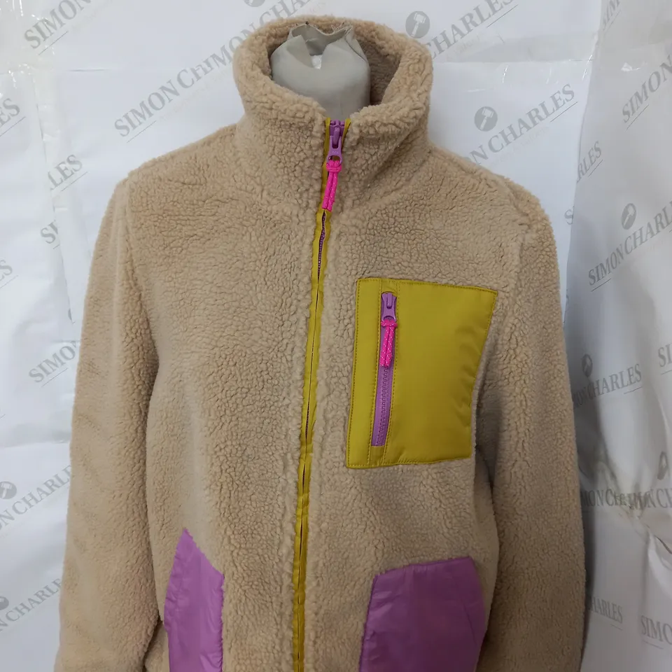BODEN TEDDY FLEECE ZIPPED JACKET SIZE 12