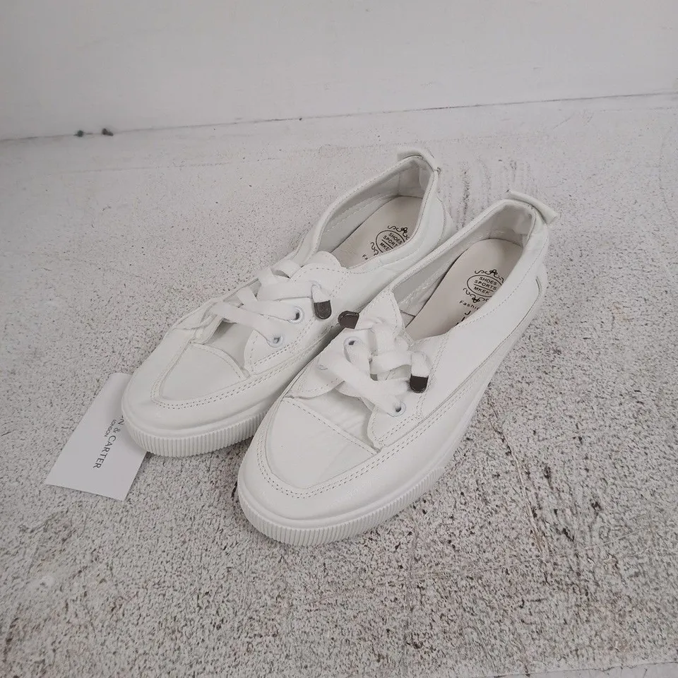 WILSON & CARTER LONDON WHITE FASHION SNEAKERS, SIZE 37