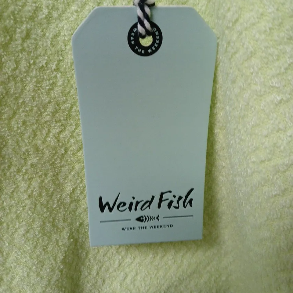 WEIRD FISH WOMEN'S FLEECE ZIP HOODIE – PALE YELLOW, UK 14