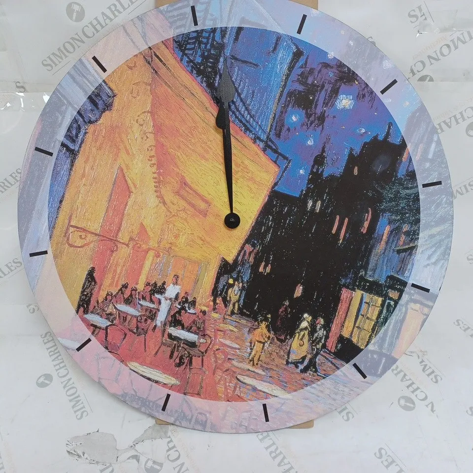 HOUSE ADDITIONS "VAN GOGH LE CAFÉ DE NUIT" WALL CLOCKS MULTI-COLOUR 60CM