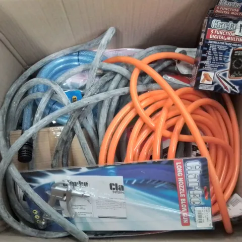 Garden & DIY Tools Pack: Hoses, Blow Gun & 5-Function Digital Multimeter in Box
