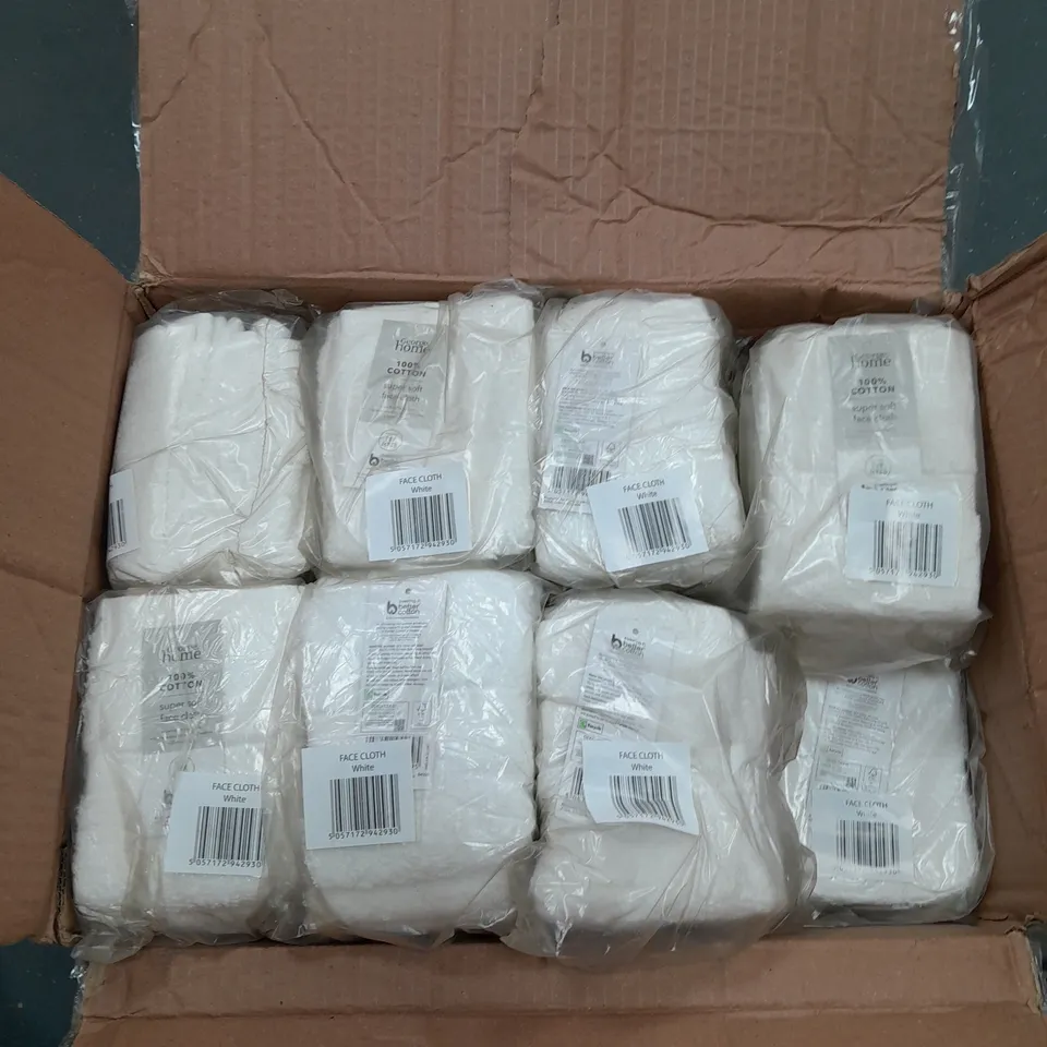 APPROXIMATELY 48 FACE CLOTHS - WHITE