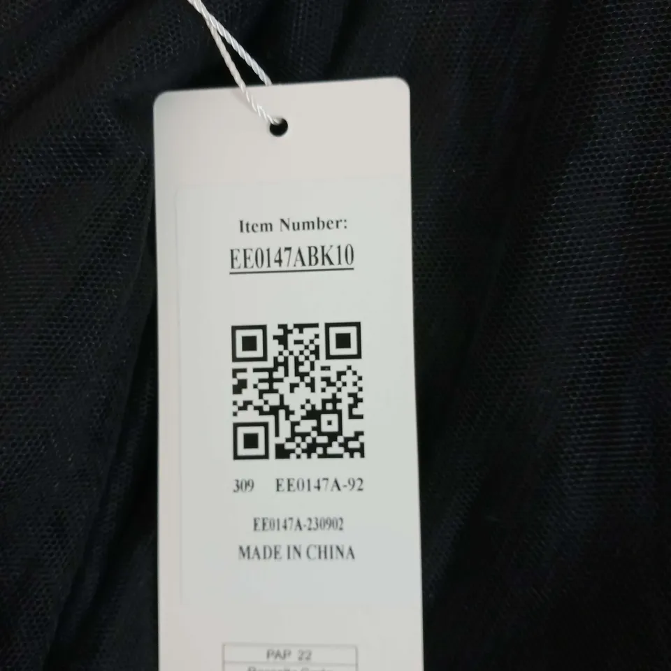 EVERPREETY SEQUIN TOP FISH TAIL DRESS BLACK SIZE UK 14