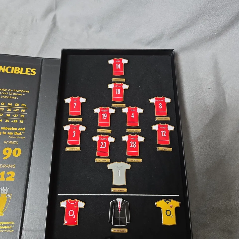 ARSENAL INVINCIBLES 2003/04 MEMORABILIA BOX SET WITH MINIATURE JERSEYS