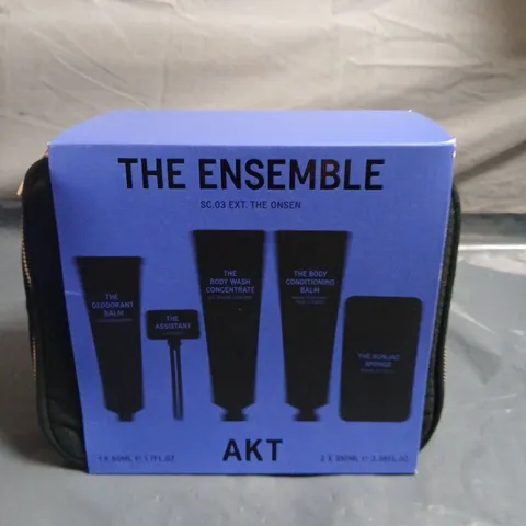 AKT THE ENSEMBLE THE ONSEN GROOMING GIFT SET – BODY WASH, DEODORANT BALM & CONDITIONING BALM
