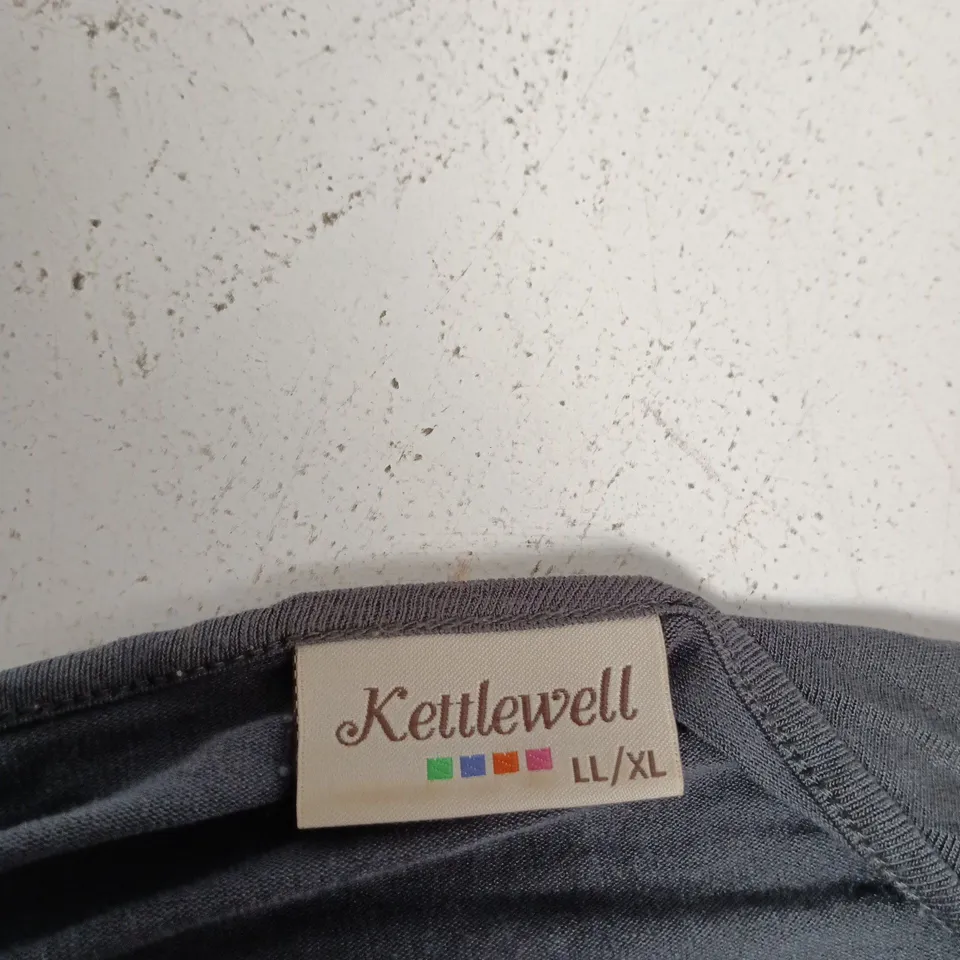 KETTLEWELL OPEN-FRONT KNIT CARDIGAN – CHARCOAL, UK XL (LL/XL)